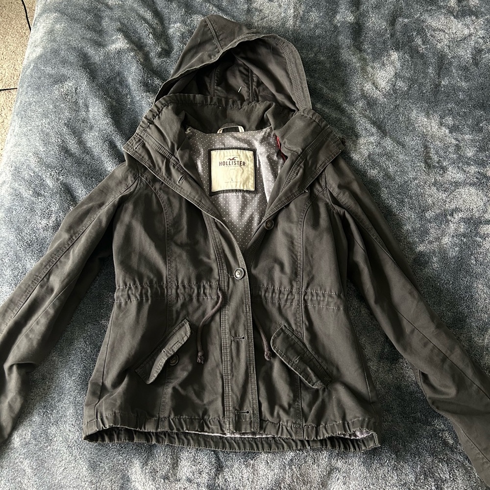 Hollister Gray Hooded Jacket